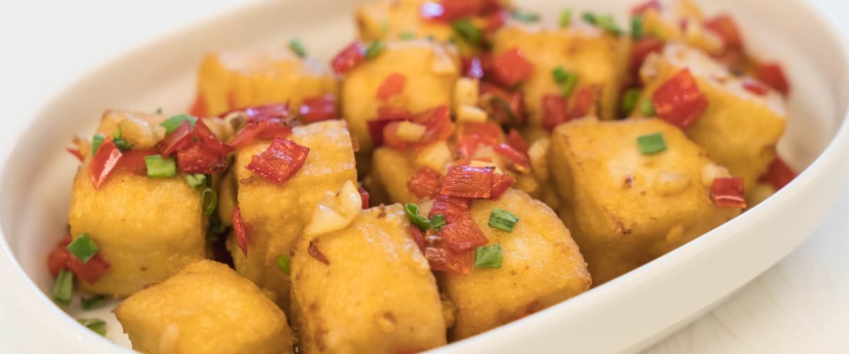 Fried tofu with chili salt